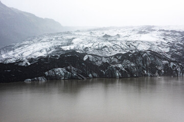 Islandia lodowiec topniejący lodowiec katastrofa ekologiczna - obrazy, fototapety, plakaty