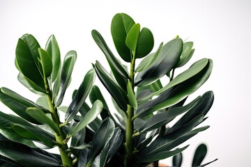 Beautiful plant on a white background, office decor, home decor