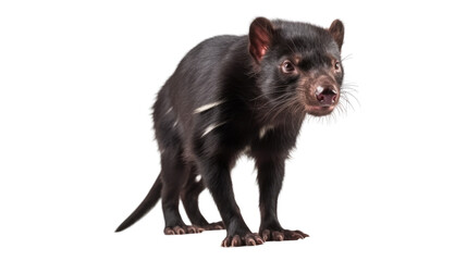 Tasmanian Devil isolated on transparent background created with generative AI technology