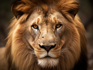 Naklejka premium portrait of a lion, ai