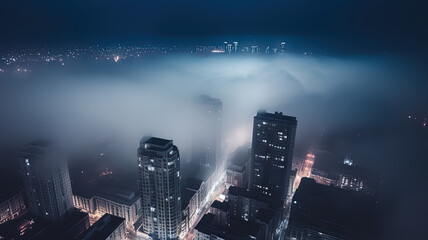 The Night City in the Fog