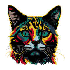Leonardo_Diffusion_muzzle_of_a_rainbow_cat_in_the_style_of_pop_