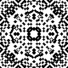 Naklejka na ściany i meble Monochrome pattern. Abstract texture for fabric print, card, table cloth, furniture, banner, cover, invitation, decoration, wrapping.seamless repeating pattern.Black and white color.