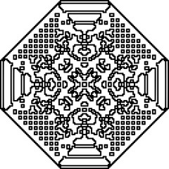 Monochrome pattern. Abstract texture for fabric print, card, table cloth, furniture, banner, cover, invitation, decoration, wrapping.seamless repeating pattern.Black and white color.