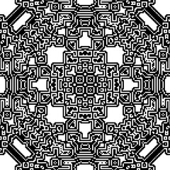 Monochrome pattern. Abstract texture for fabric print, card, table cloth, furniture, banner, cover, invitation, decoration, wrapping.seamless repeating pattern.Black and white color.