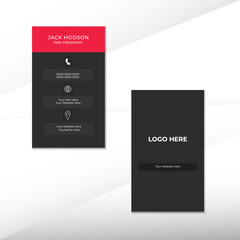 Double-sided creative business card template. Portrait and landscape orientation. vertical layout. Minimal Business Card Layout with Black Accents.	 bundle business card.