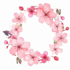 Fototapeta na wymiar Sakura flower background. Illustration AI Generative.
