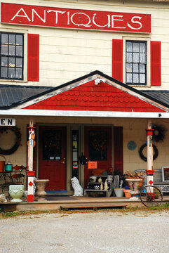 A New England antique store offers many decorative items and gifts