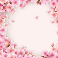 Obraz na płótnie Canvas Sakura flower background. Illustration AI Generative.
