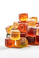 Apple Cider Vinegar gummies on white background, Generative AI