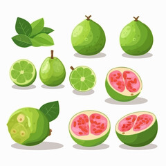 A pack of Guava stickers with a playful and fun design