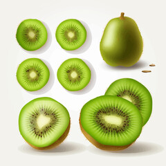 Fototapeta premium Kiwi fruit vector banner for your organic food store or market