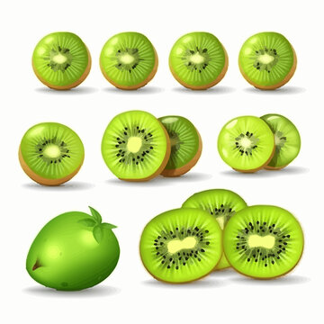 Kiwi. Vector illustration of kiwi fruit , #Sponsored, #Vector, #Kiwi,  #illustration, #fruit, #kiwi #ad