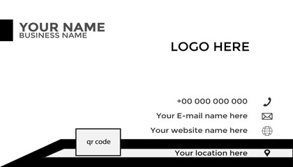 Business card design, Clean professional business card template, visiting card, abstract business card template .