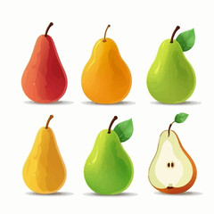 Vector illustrations of pears that will add a touch of freshness to your designs.