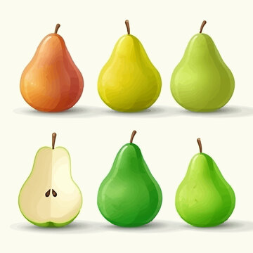 Illustrate your fruit-themed projects with these vibrant pear vector images.