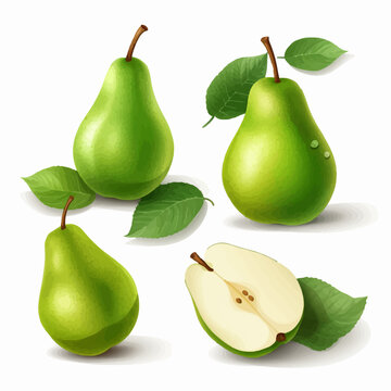 Illustrate your recipe books with these mouth-watering pear vector illustrations.