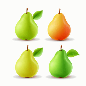 Create a mouth-watering design with this collection of pear vector graphics.