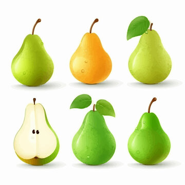 Vector illustrations of pears that will give your designs a rustic and natural look.