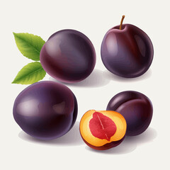 Add a pop of color to your designs with these plum vector graphics.