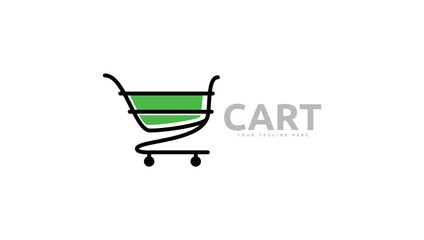 Vector Shopping cart logo design