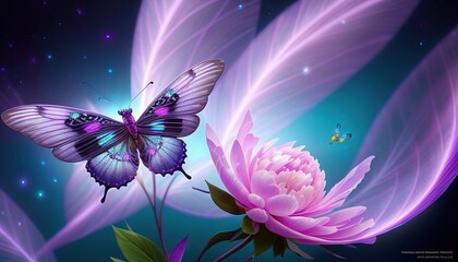 Obraz na płótnie Canvas background with butterflies color illustration