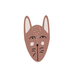 Cat head vector illustration.
Hand drawn cute style.