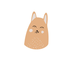 Cat head vector illustration.
Hand drawn cute style.