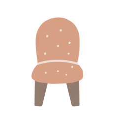 Trendy chair, armchair,  soft furniture. Colored flat and hand drawn vector illustration isolated on white background
Home old style