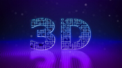 3D Neon Digital Background