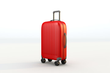 Red suitcase a travel busines for international airlines: Iberia, Avianca, China, Red way, American Airlines, Delta, Vueling, easyjet, 