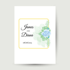 Elegant watercolour invitation card vector design