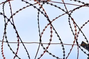 Nahaufnahme Stacheldraht