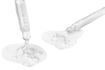 kit. Drip gel from the dropper different options. Large drops of gel. Bubbles. Cosmetics lab. Serum, gel, retinol, oil. PNG