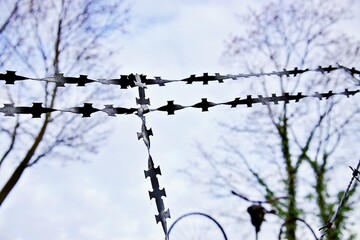 Nahaufnahme Stacheldraht