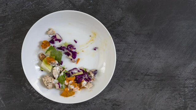 Stop Motion Animation of Eating a Salad