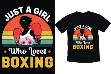 Fototapeta premium Boxing trendy t-shirt vector design