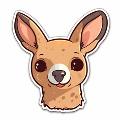 a cute illustration of a happy kangaroo
