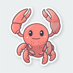 Obraz premium a cute illustration of a happy lobster