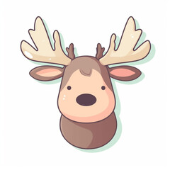 a cute illustration of a moose