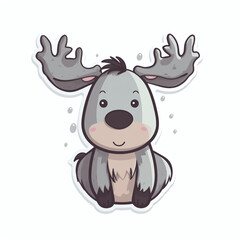 Obraz premium a cute illustration of a moose