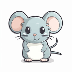 a cute smiling mouse cartoon illustration