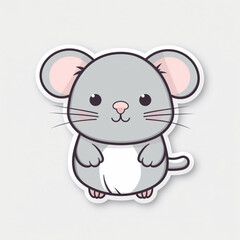 Obraz na płótnie Canvas a cute smiling mouse cartoon illustration