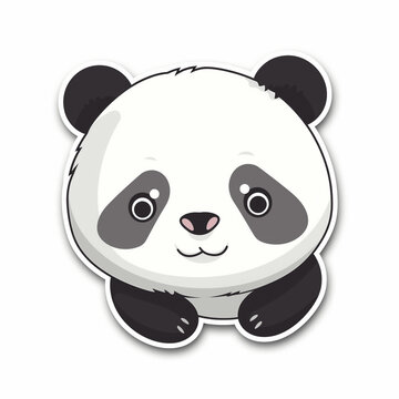 a cute happy panda bear cartoon illustration