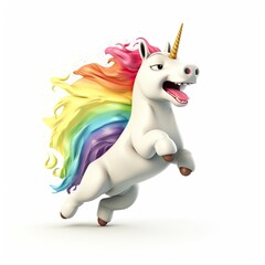 Naklejka na ściany i meble mystical unicorn mascot