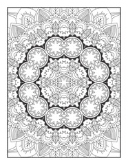  Decorative ornament in ethnic oriental style. Coloring book page.Mandala Coloring Book For Adult. Mandala Coloring Pages. Mandala Coloring Book. Seamless vector pattern.