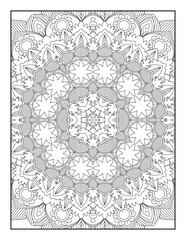  Decorative ornament in ethnic oriental style. Coloring book page.Mandala Coloring Book For Adult. Mandala Coloring Pages. Mandala Coloring Book. Seamless vector pattern.