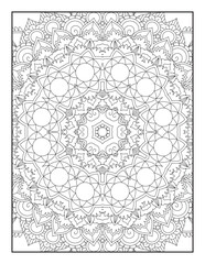  Decorative ornament in ethnic oriental style. Coloring book page.Mandala Coloring Book For Adult. Mandala Coloring Pages. Mandala Coloring Book. Seamless vector pattern.