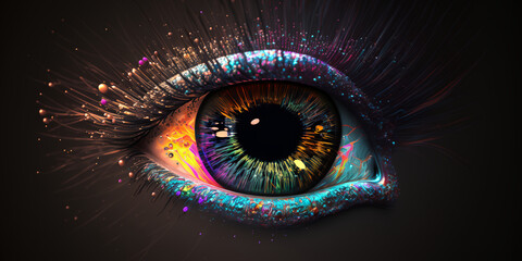 Abstract colorful eye