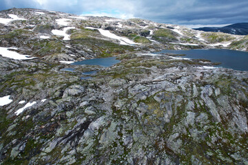 Summer Norwegian Vestaland Mountain Landscape